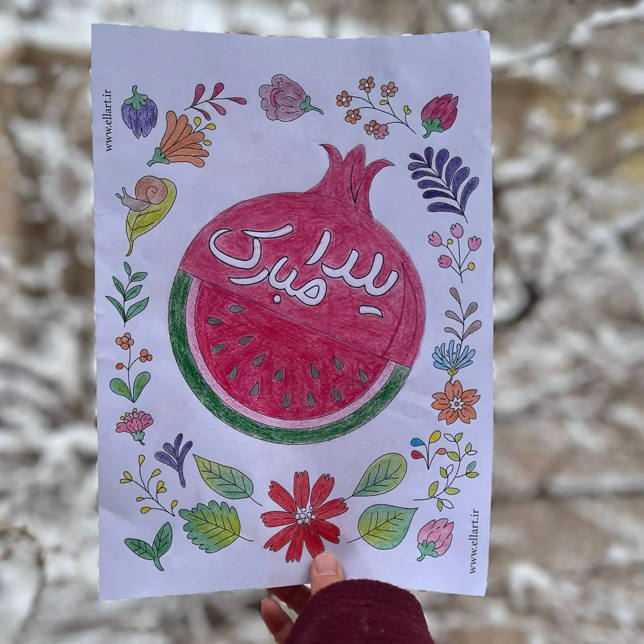 کاربرگهای رنگآمیزی و آموزشی شب یلدا – ویژه مدارس و خانه تصویر 4