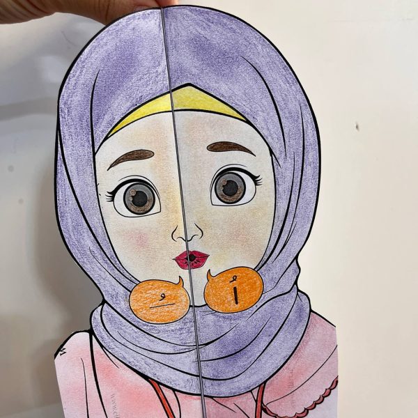 کاربرگ تاشو نشانه اُ   ُ  با کدگذاری بصری دختر و پسر
